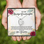 To My Beautiful Granddaughter You Will Be One Of The Most Beautiful Chapters Forever Love Pendant Necklace