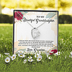 To My Beautiful Granddaughter You Will Be One Of The Most Beautiful Chapters Forever Love Pendant Necklace