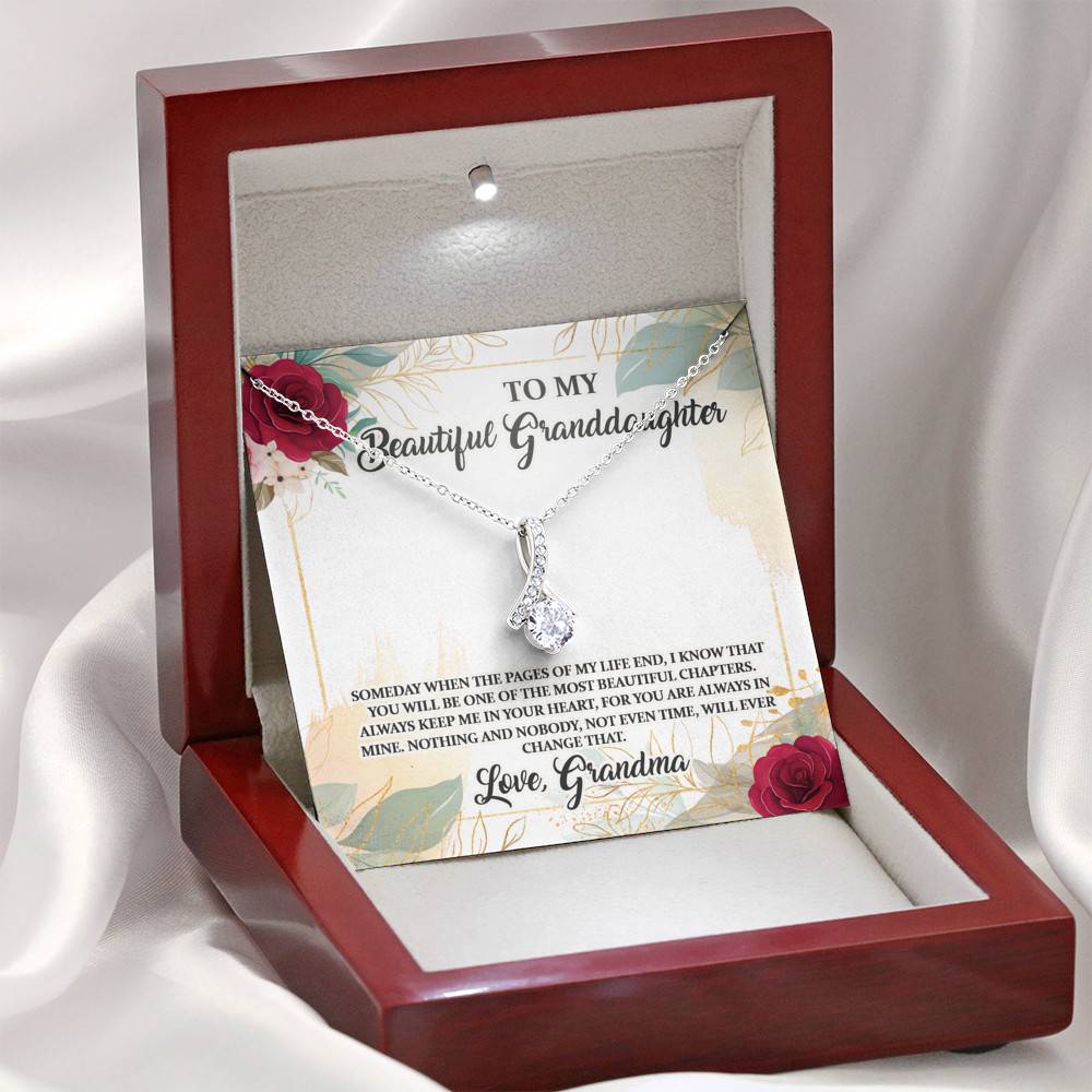 To My Beautiful Granddaughter You Will Be One Of The Most Beautiful Chapters Alluring Beauty Pendant Necklace