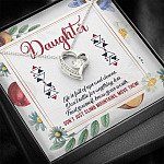 Daughter Life Is Full Of Ups And Downs Don't Just Climb Mountain Move Them Forever Love Pendant Necklace