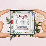 Daughter Life Is Full Of Ups And Downs Don't Just Climb Mountain Move Them Love Knot Pendant Necklace Daughter Life Is Full Of Ups And Downs Don't Just Climb Mountain Move Them Love Knot Pendant Necklace