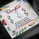 Daughter Life Is Full Of Ups And Downs Don't Just Climb Mountain Move Them Alluring Beauty Pendant Necklace