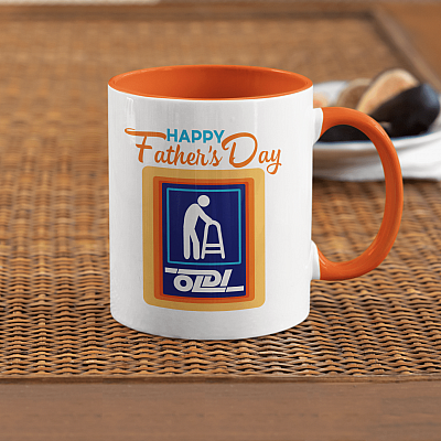 Happy's Father Day Oldi Accent Mug - Happy's Father Day Mug