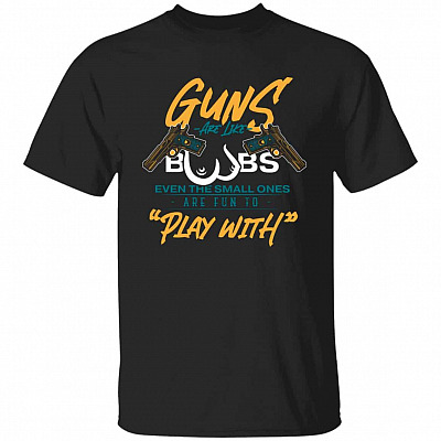 Guns Are Boobs Tshirt, Black, Unisex T-Shirt