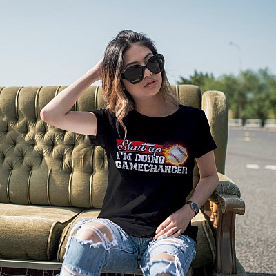 Alternative view of Shut up I'm Doing Game Changer Baseball Vintage T-Shirt