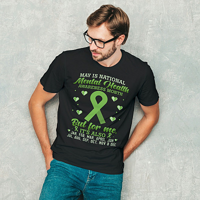 Alternative view of May Is Mental Health Awareness Month T-Shirt