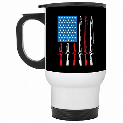 14 oz. White Travel Mug