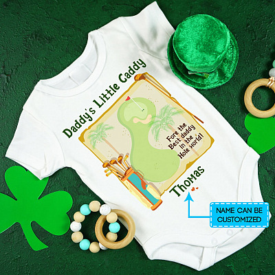Personalized Daddy's Little Caddy Baby Onesie - Baby Infant Bodysuit