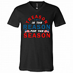 treasor tee, Black, V-Neck T-Shirt