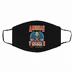 Patriotic Gift American by Birth, Black, Cloth Face Cover – Medium/Large