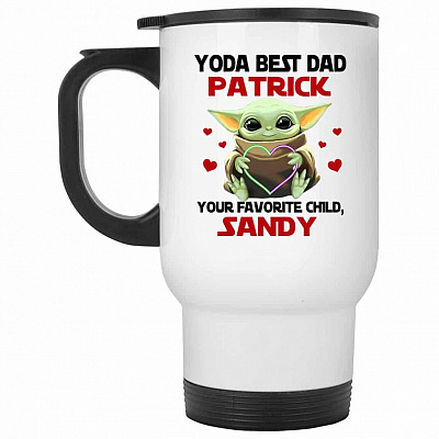 14 oz. White Travel Mug