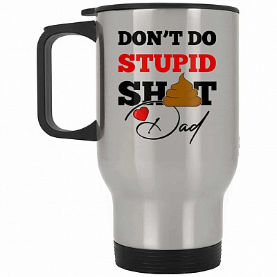 14 oz. Silver Travel Mug