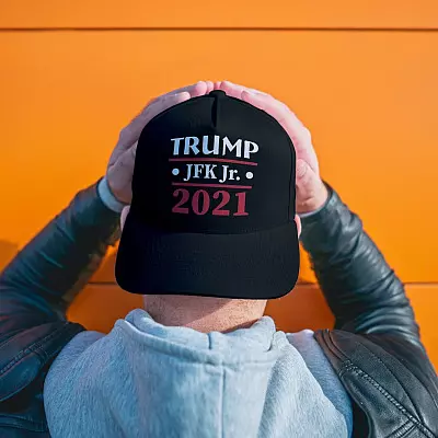 Alternative view of Pro Trump Gift Trump Jfk Jr. 2021 Twill Cap - High - Snapback Hat - Trucker Hat - Wwg1wga Hat