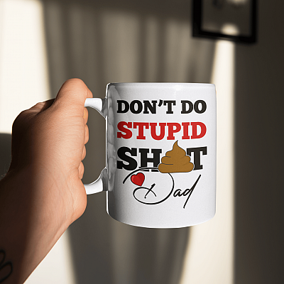 Alternative view of Don't Do Stupid Dad Father's Day Ceramic Coffee Mug - Beer Stein - Water Bottle - Color Changing Mug