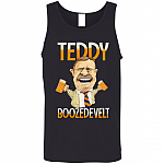 Teddy Boozedevelt Theodore Roosevelt Cotton Tank Top Tee - Ladies Racerback Tank