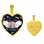 Personalized Custom Photo A Piece Of My Heart Lives In Heaven Memorial Heart Pendant Necklace - Bangle Personalized Custom Photo A Piece Of My Heart Lives In Heaven Memorial Heart Pendant Necklace - Bangle