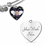 Personalized Custom Photo A Piece Of My Heart Lives In Heaven Memorial Heart Pendant Necklace - Bangle Personalized Custom Photo A Piece Of My Heart Lives In Heaven Memorial Heart Pendant Necklace - Bangle