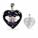 Personalized Custom Photo A Piece Of My Heart Lives In Heaven Memorial Heart Pendant Necklace - Bangle Personalized Custom Photo A Piece Of My Heart Lives In Heaven Memorial Heart Pendant Necklace - Bangle