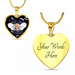 Personalized Custom Photo A Piece Of My Heart Lives In Heaven Memorial Heart Pendant Necklace - Bangle Personalized Custom Photo A Piece Of My Heart Lives In Heaven Memorial Heart Pendant Necklace - Bangle
