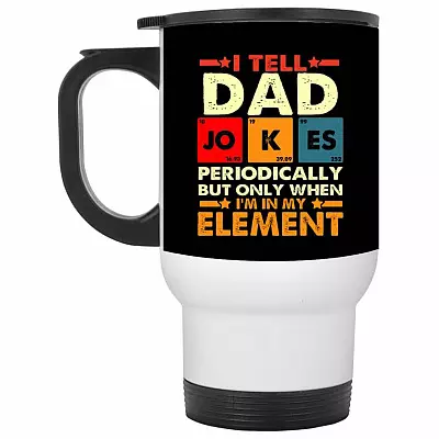 14 oz. White Travel Mug