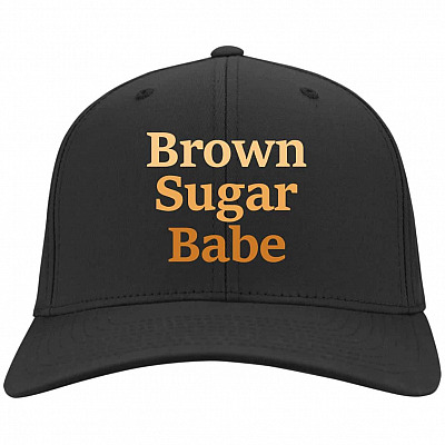 Brown Sugar Babe, Black, Twill Cap