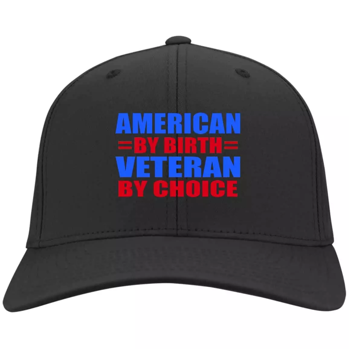 American by Birth Veteran, Black, Twill Cap