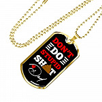 Don't Do Stupid Dad Father's Day Dog Tag Pendant Necklace