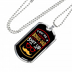 You're A Badass Bonus Dad Keep That Shit Up Father's Day Dog Tag Pendant Necklace