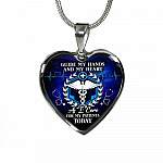 Guide My Hands And My Heart As I Care For My Patients Today Heart Pendant Necklace