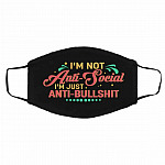 Anti Bullshit Mask, Black, Cloth Face Cover – Medium/Large