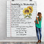 1UT. Daddy's Blanket Sunflower Blanket Mockup 6