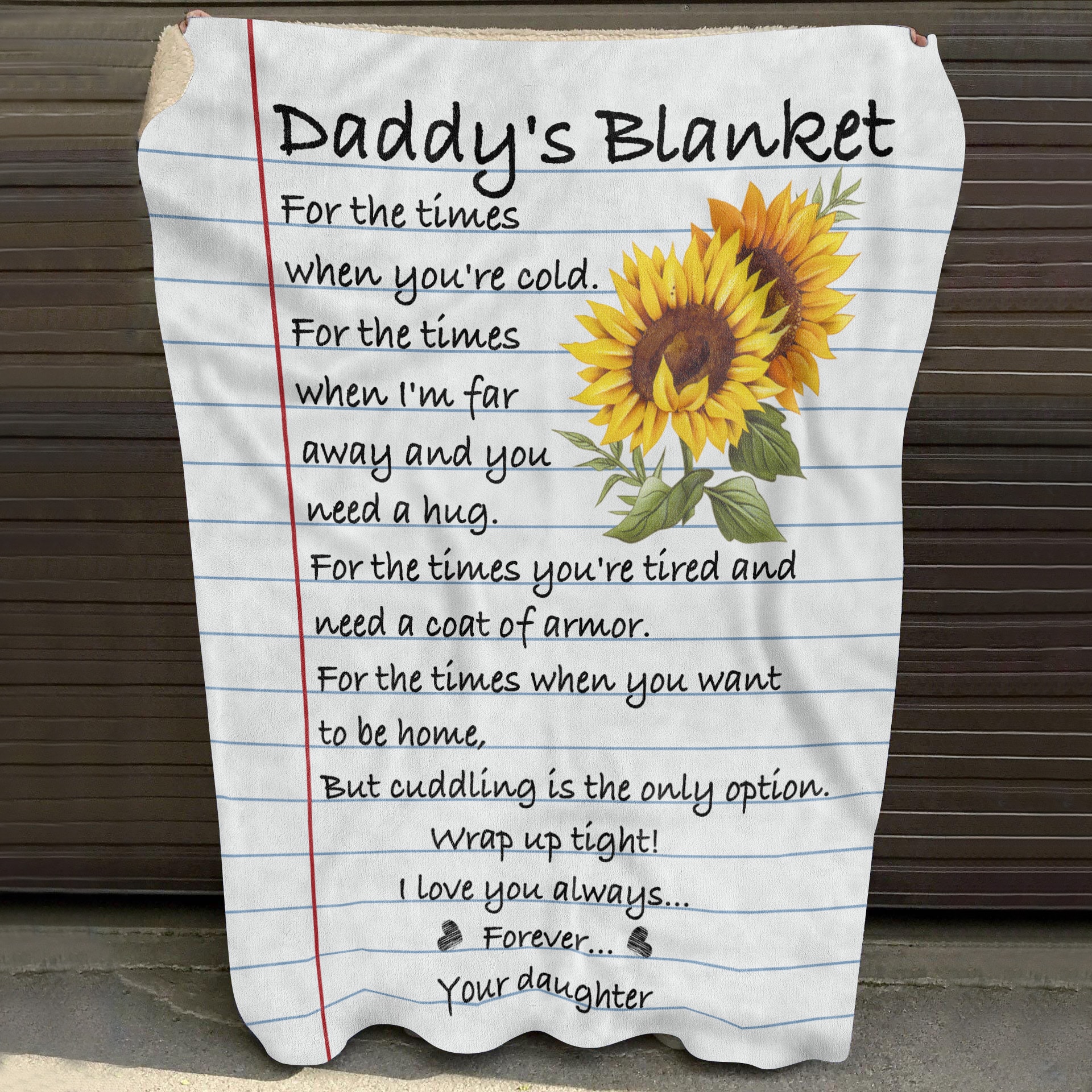 1UT. Daddy's Blanket Sunflower Blanket Mockup 10