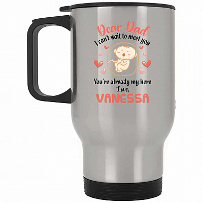 14 oz. Silver Travel Mug