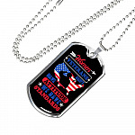 Women Veterans Don't Have Attitude We Have Standards Dog Tag Pendant Necklace - Women Veteran Gifts