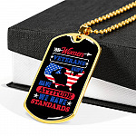 Women Veterans Don't Have Attitude We Have Standards Dog Tag Pendant Necklace - Women Veteran Gifts
