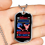 Women Veterans Don't Have Attitude We Have Standards Dog Tag Pendant Necklace - Women Veteran Gifts