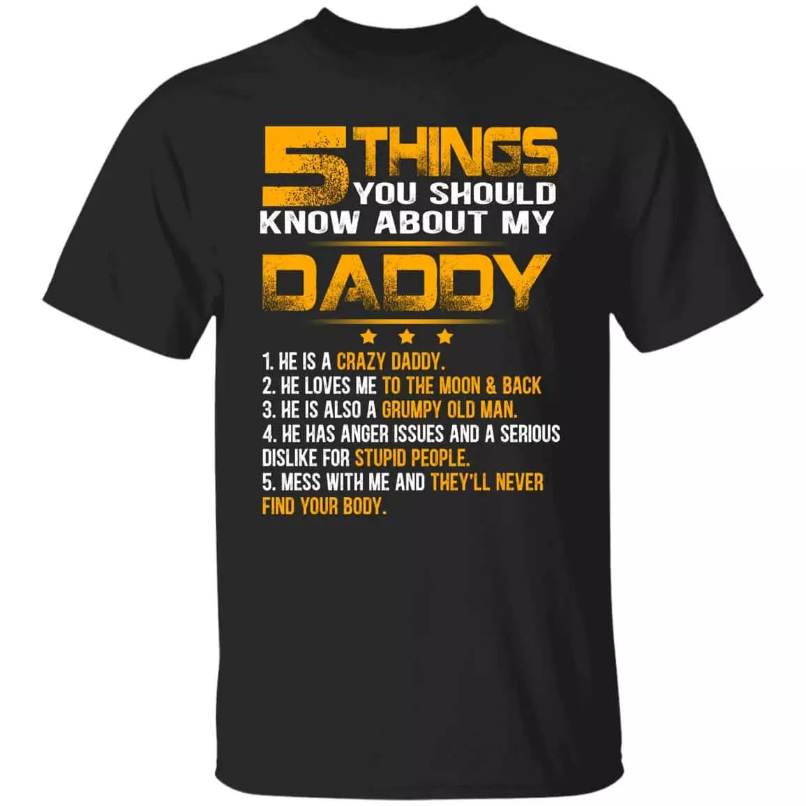 5 Things You Should Know Ar Children, Black, Unisex T-Shirt