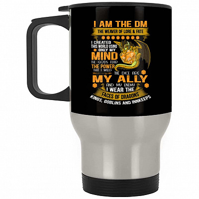 14 oz. Silver Travel Mug