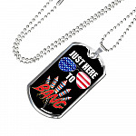 Just Here To Bang Funny 4th Of July Dog Tag Pendant Necklace - Independence Day Gifts