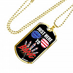 Just Here To Bang Funny 4th Of July Dog Tag Pendant Necklace - Independence Day Gifts