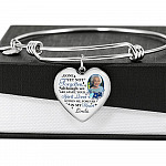Personalized Photo Gone yet Not Forgotten Although We Are Apart Heart Pendant Necklace