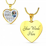 Personalized Photo Gone yet Not Forgotten Although We Are Apart Heart Pendant Necklace