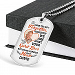 Personalized Photo Gone yet Not Forgotten Although We Are Apart Dogtag Pendant Necklace