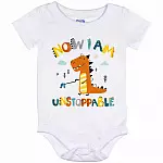 Now I Am Unstoppable Onesie, White, Baby Onesie - 12 Month