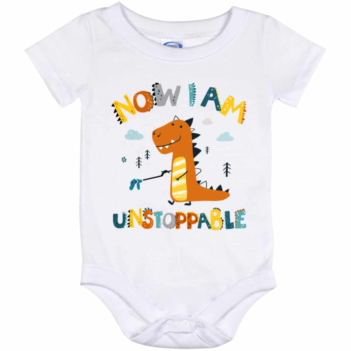 Now I Am Unstoppable Onesie, White, Baby Onesie - 12 Month