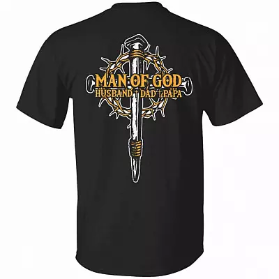Christian Cross Man Of God, Black, Unisex T-Shirt