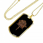 Men Cross Man of God Husband Dad Papa Christian Dog Tag Pendant Necklace