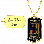 Father's Day Gifts for Veterans I Was Once Willing to Give My Life Dog Tag Pendant Necklace