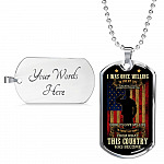 Father's Day Gifts for Veterans I Was Once Willing to Give My Life Dog Tag Pendant Necklace