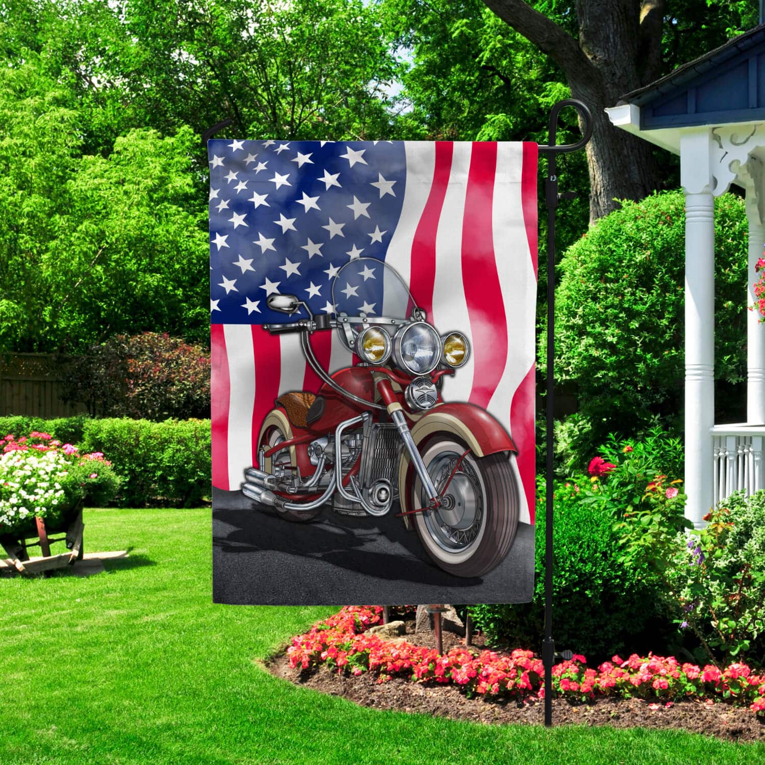 2HV. Motor Flag Garden Flag Mockup 2